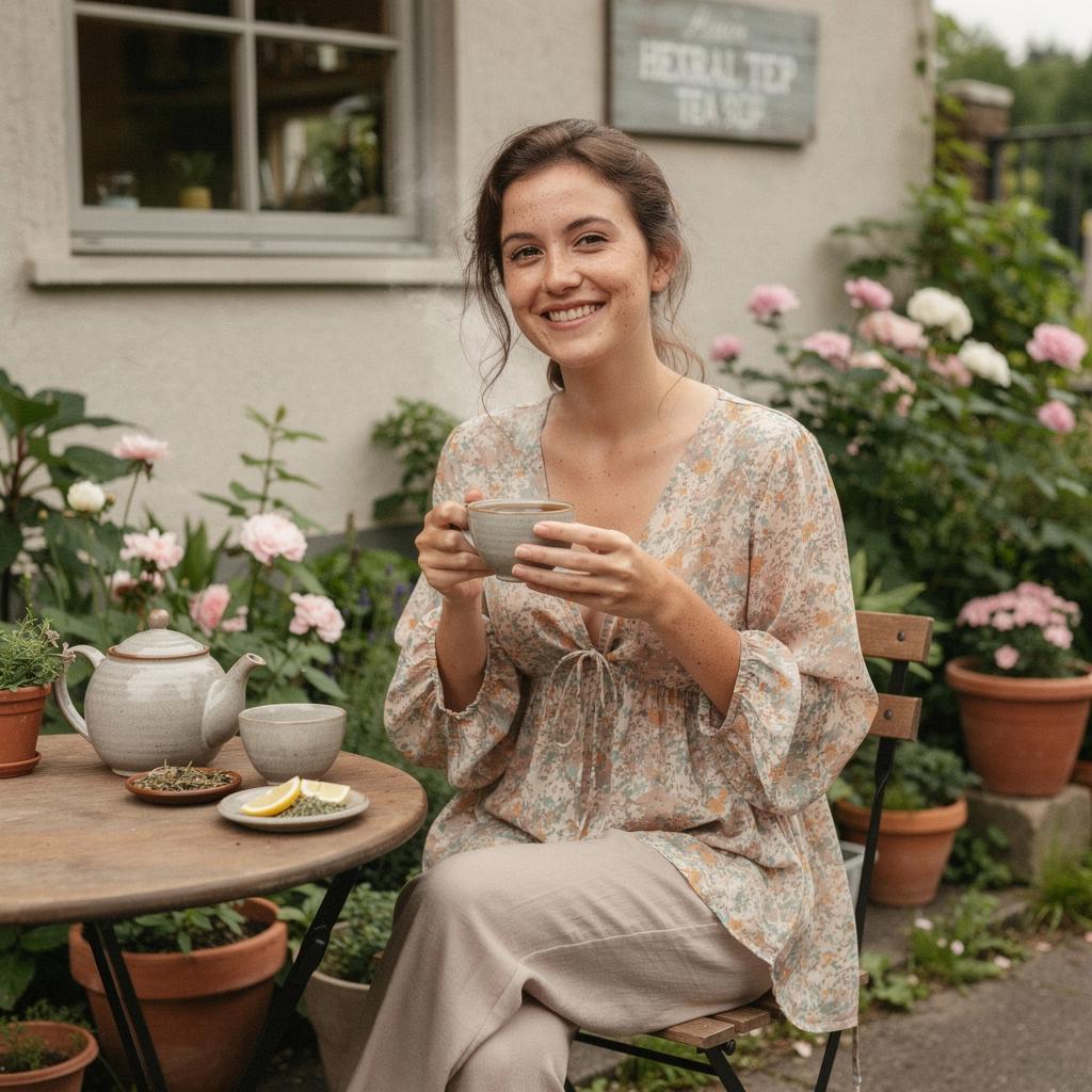 Kvetinový čaj s jemnými lístkami a citrusovými plodmi servírovaný v elegantnej sklenenej nádobe.